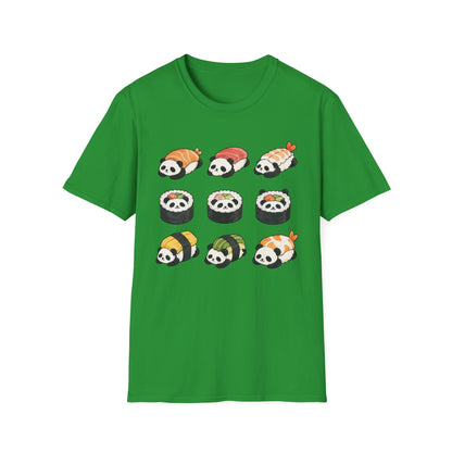 Sushi Panda T-Shirt — Cute Kawaii Sushi Roll Pandas Graphic Tee