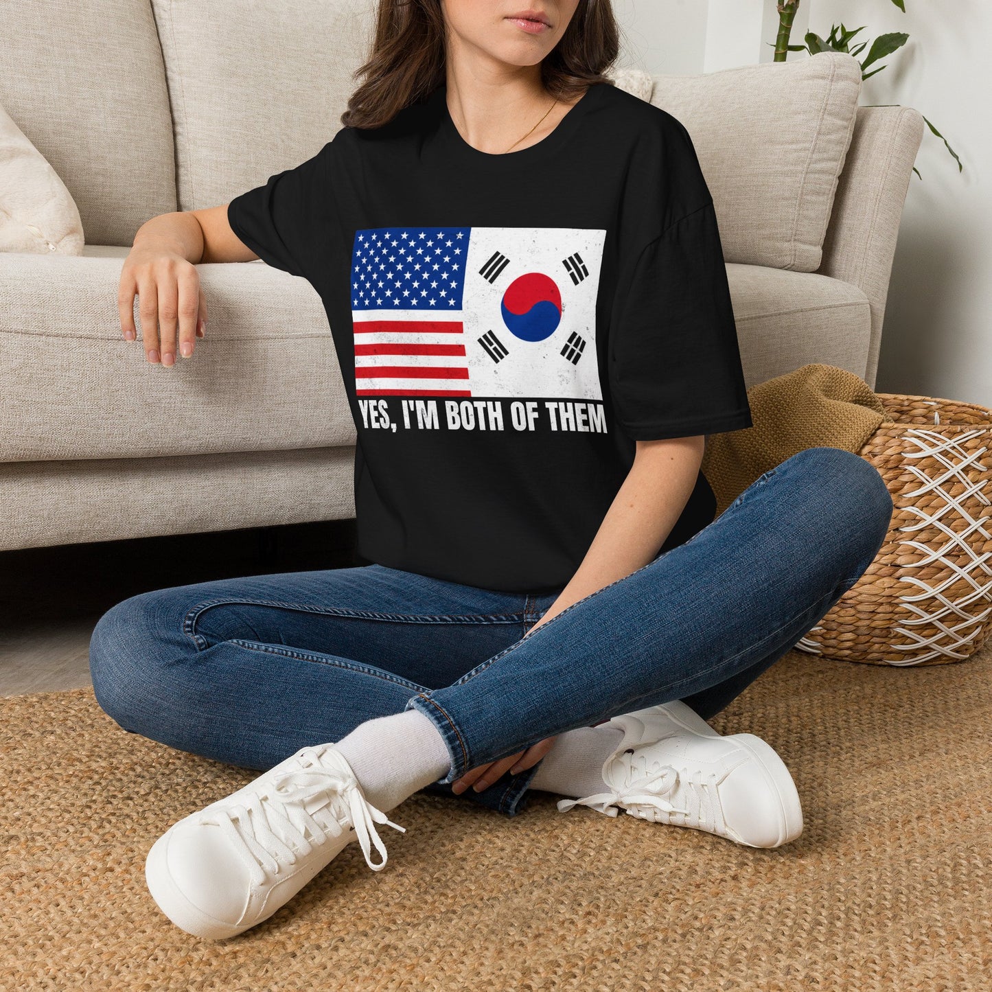 USA & South Korea Flag T-Shirt — "Yes, I'm Both of Them" Patriotic Korean-American Tee