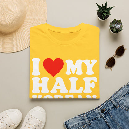 T-Shirt — I  My Half Korean Girlfriend Graphic Tee — Cute Couples Pride Gift