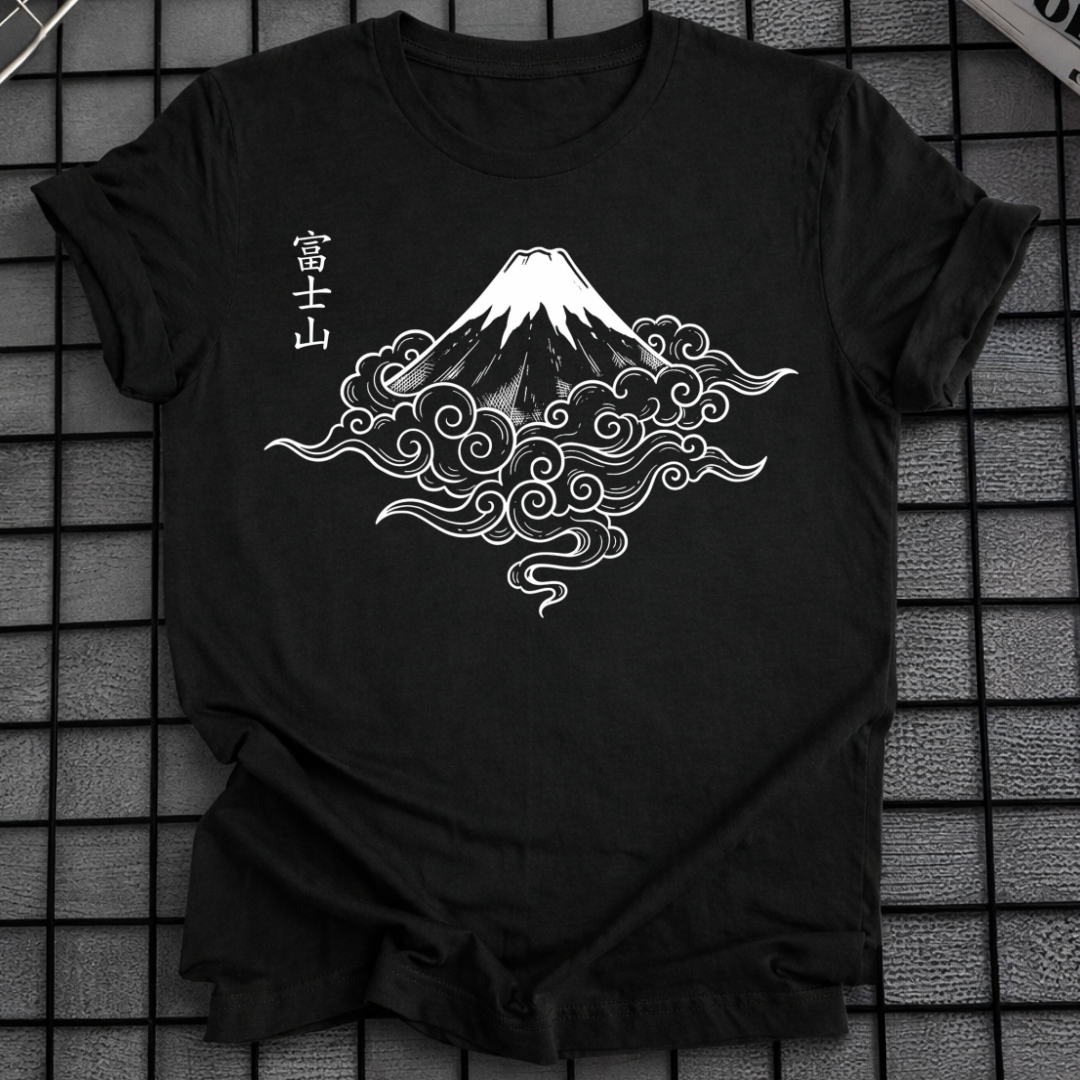 JAPANESE KANJI FUJI MOUNTAIN T-SHIRT