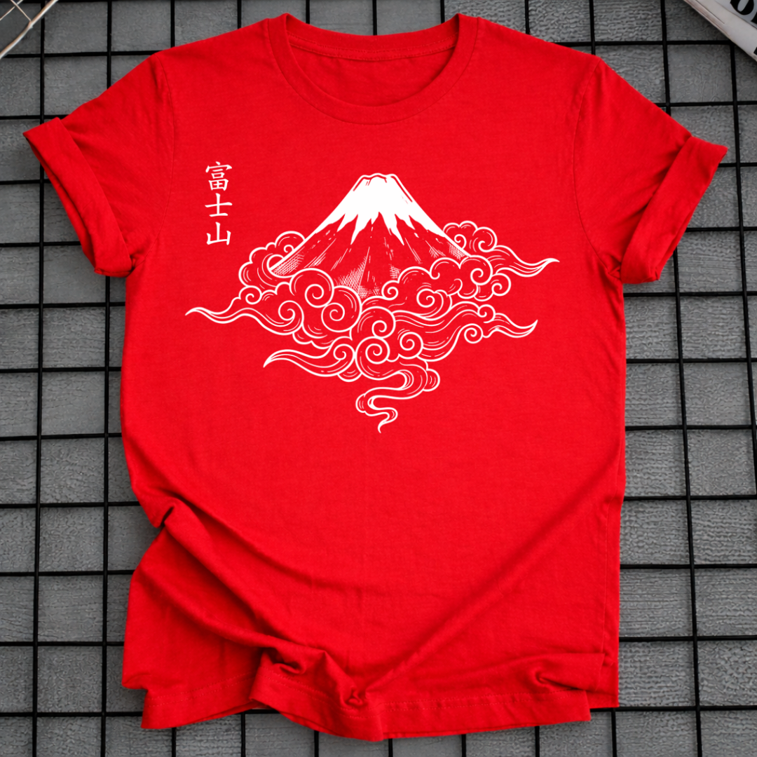JAPANESE KANJI FUJI MOUNTAIN T-SHIRT