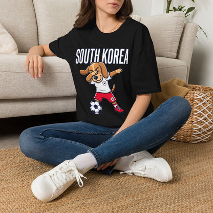 South Korea Dabbing Dog T-Shirt — Cute Soccer Fan Tee