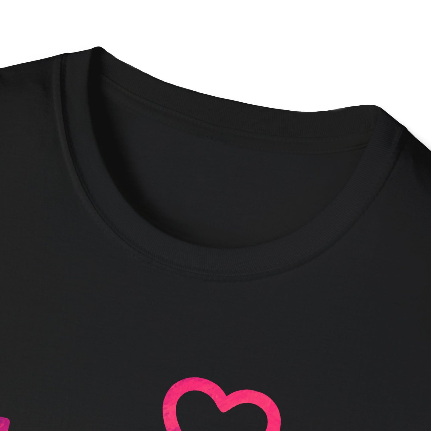 Unisex Softstyle T-Shirt with Heart Hand Design - Perfect for K-Pop Fans, Love Celebrations & Everyday Wear