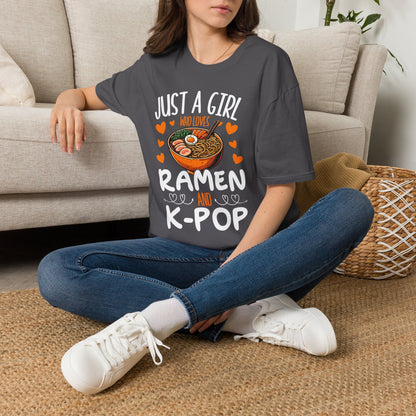 Just a Girl Who Loves Ramen and K-Pop Unisex Softstyle T-Shirt