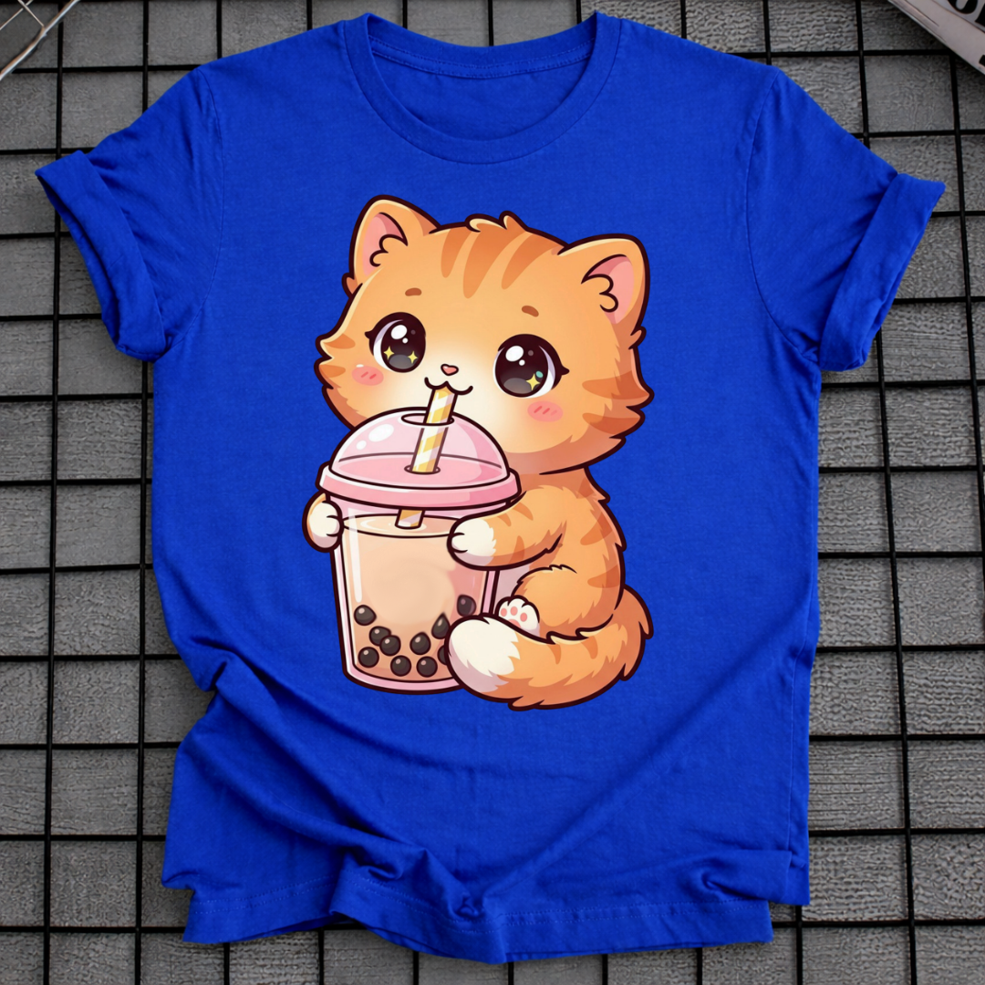 KATZENBABY TRINKT BUBBLE TEA T-SHIRT