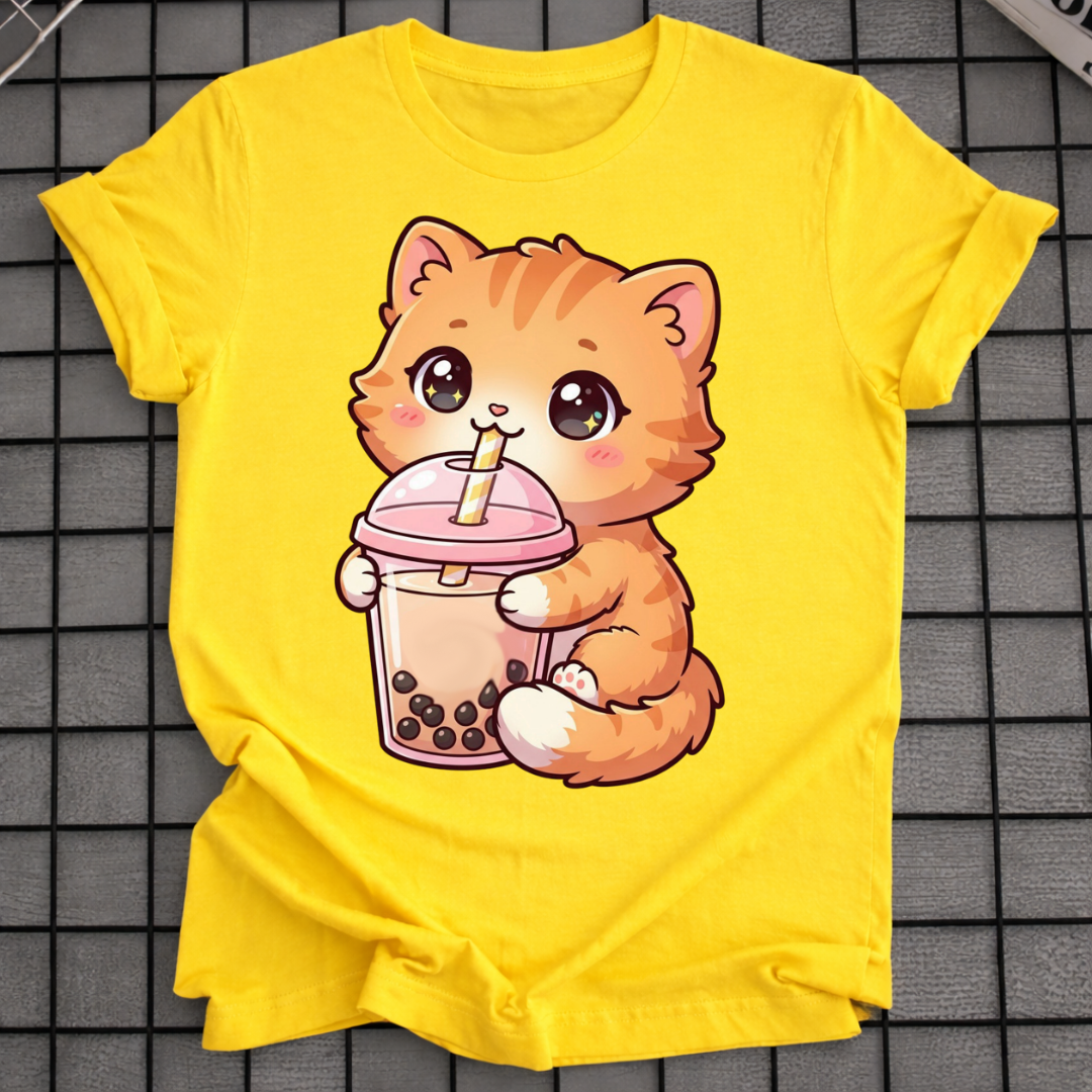KATZENBABY TRINKT BUBBLE TEA T-SHIRT
