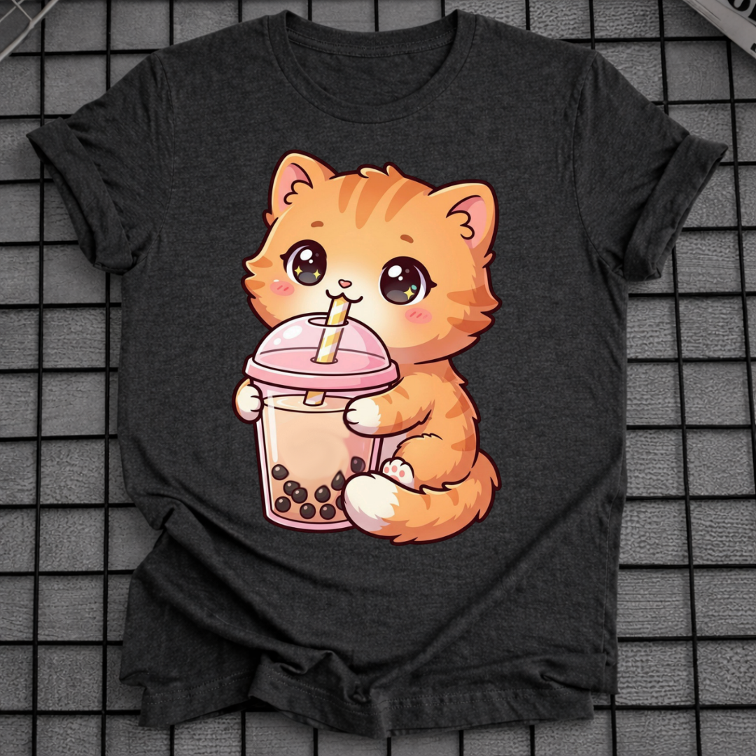 KATZENBABY TRINKT BUBBLE TEA T-SHIRT