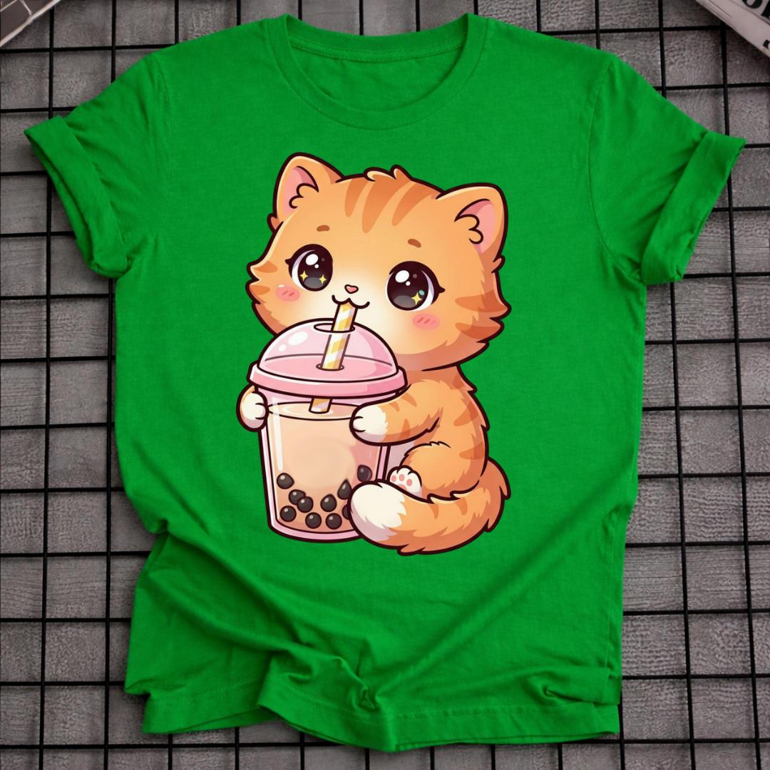 KATZENBABY TRINKT BUBBLE TEA T-SHIRT