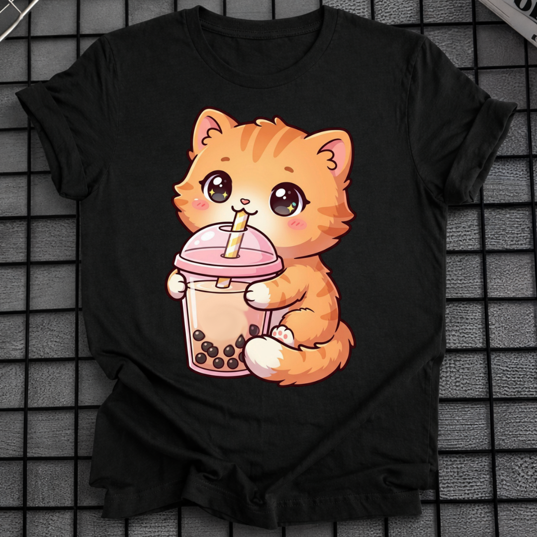 KATZENBABY TRINKT BUBBLE TEA T-SHIRT