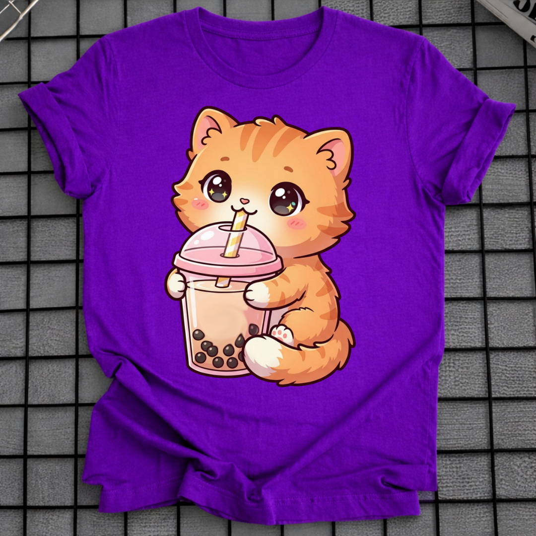 KATZENBABY TRINKT BUBBLE TEA T-SHIRT