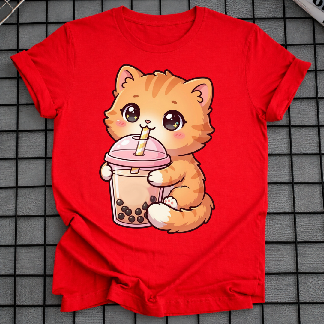 KATZENBABY TRINKT BUBBLE TEA T-SHIRT