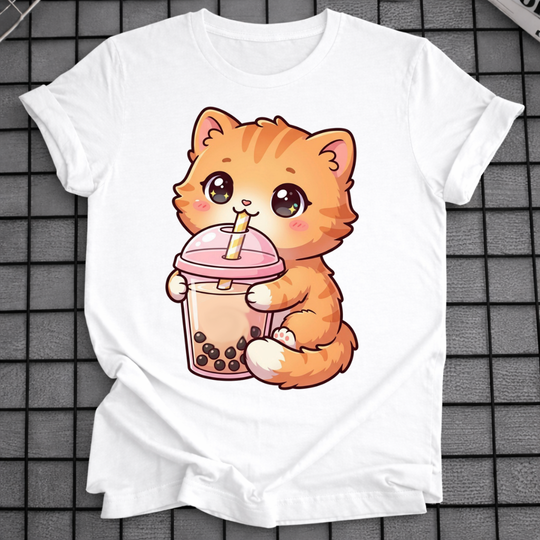 KATZENBABY TRINKT BUBBLE TEA T-SHIRT