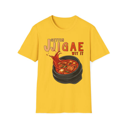 Gettin Jjigae Wit It T-Shirt – Korean Stew Graphic Tee for Foodies & K-Culture Fans