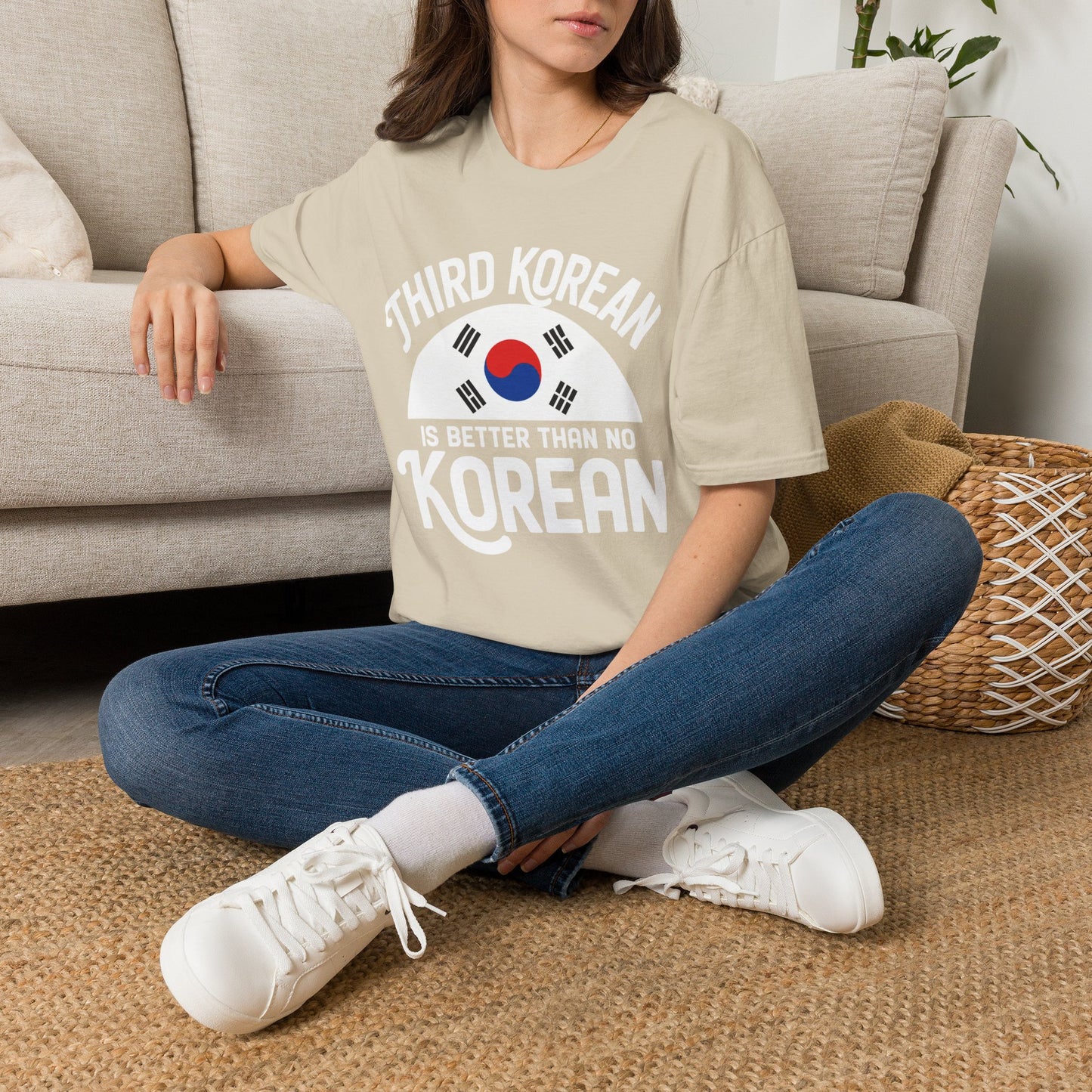 T-Shirt — "Third Korean Is Better Than No Korean" Flag Graphic