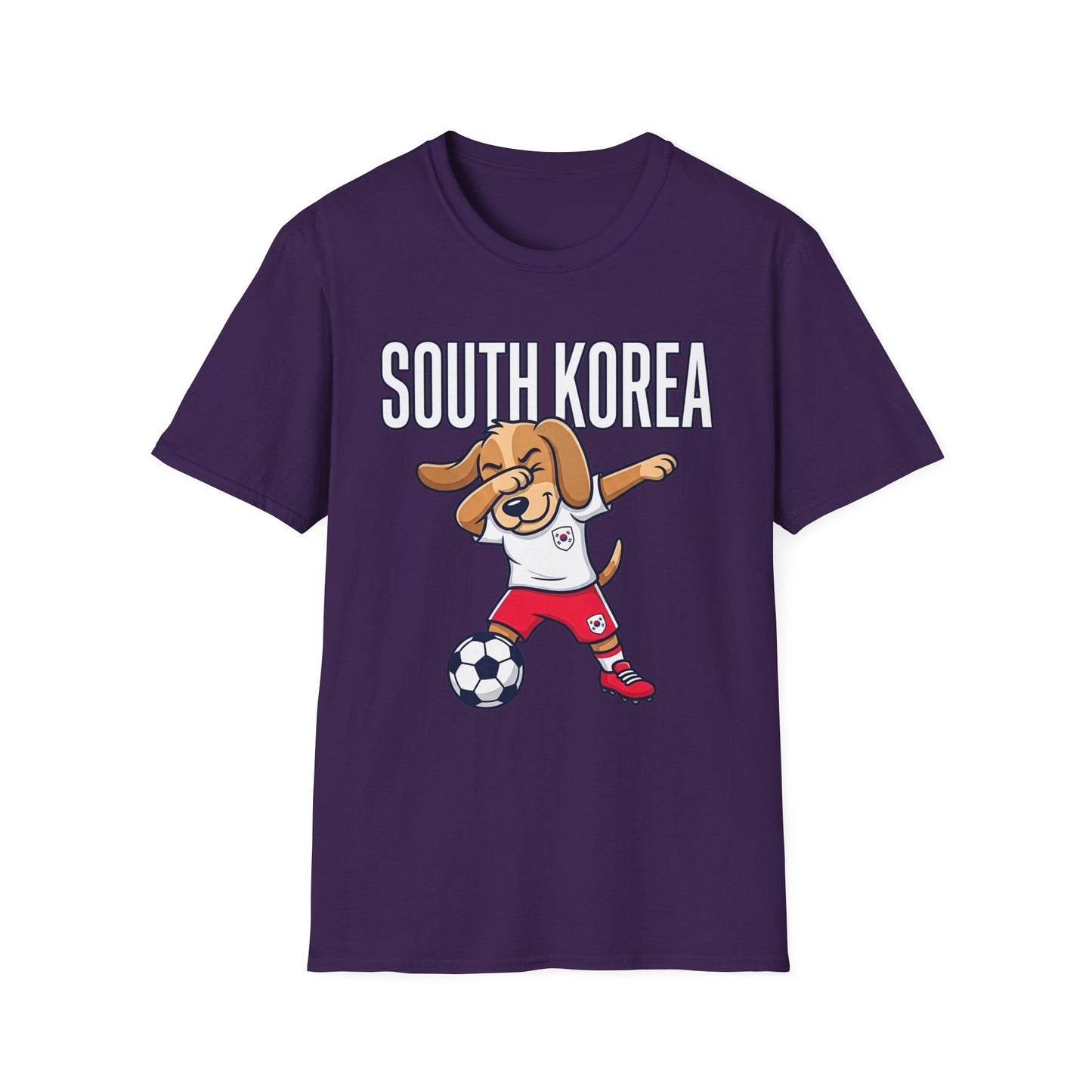 South Korea Dabbing Dog T-Shirt — Cute Soccer Fan Tee