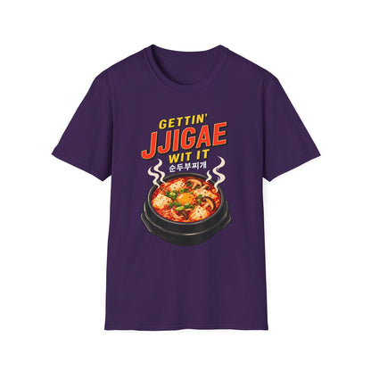 Jjigae T-Shirt — "Gettin' Jjigae Wit It" Korean Stew Graphic Tee