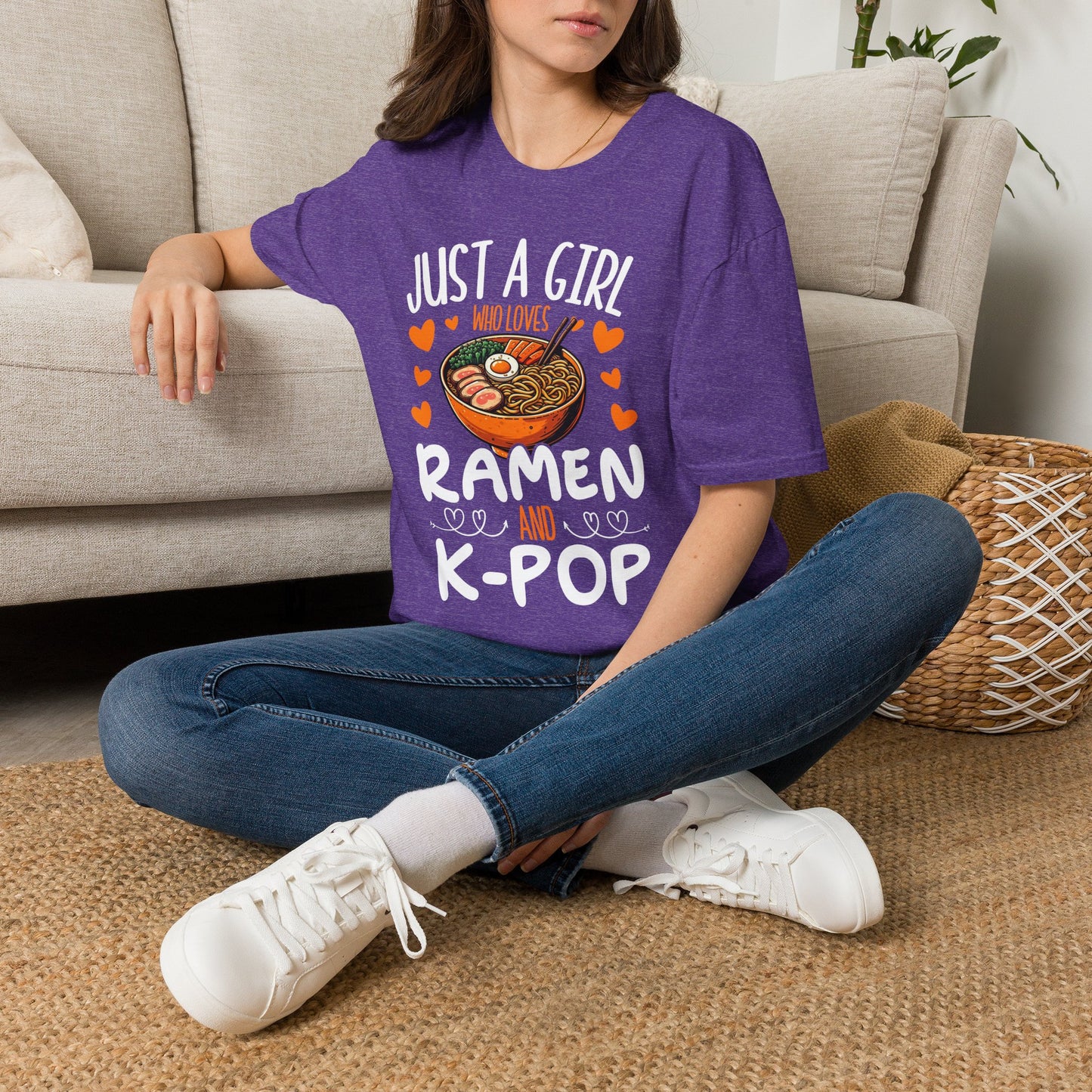 Just a Girl Who Loves Ramen and K-Pop Unisex Softstyle T-Shirt