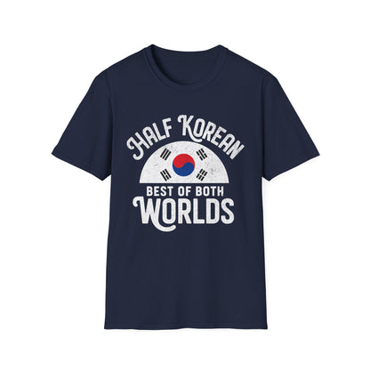 Half Korean T-Shirt — “Best of Both Worlds” Korean Flag Pride Tee
