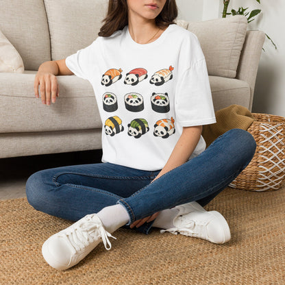 Sushi Panda T-Shirt — Cute Kawaii Sushi Roll Pandas Graphic Tee