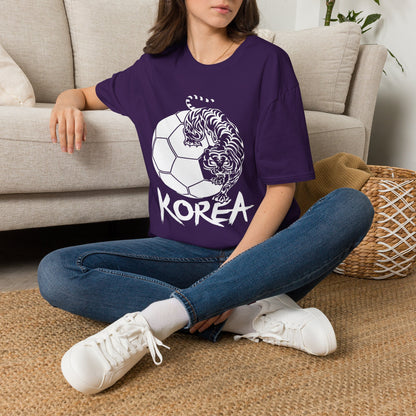 Korea Tiger Soccer T-Shirt — Bold KOREA Football Graphic Tee