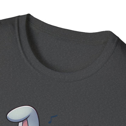 Cute Bunny Music Unisex Softstyle T-Shirt - Perfect Gift for Music Lovers