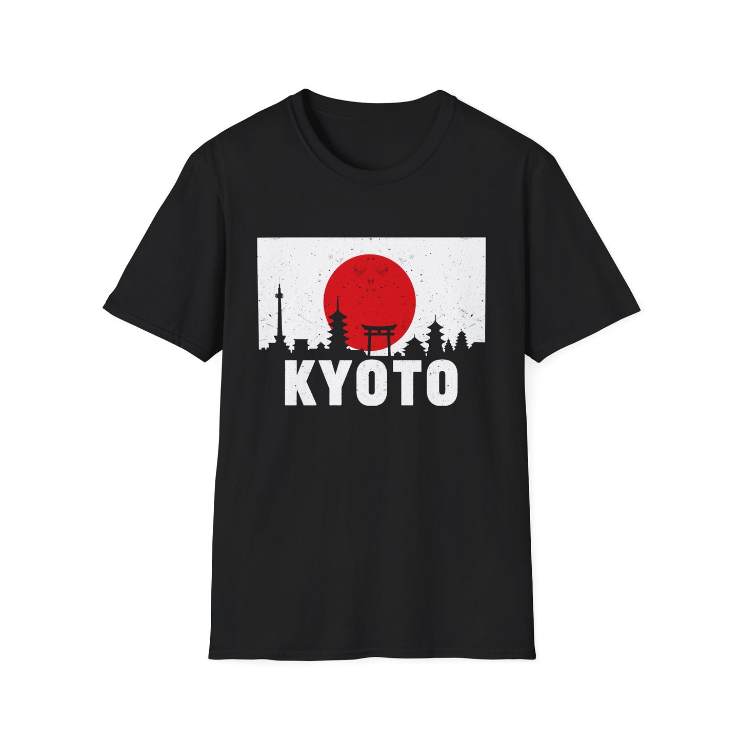 Kyoto Skyline T-Shirt — Japanese Rising Sun Graphic Tee