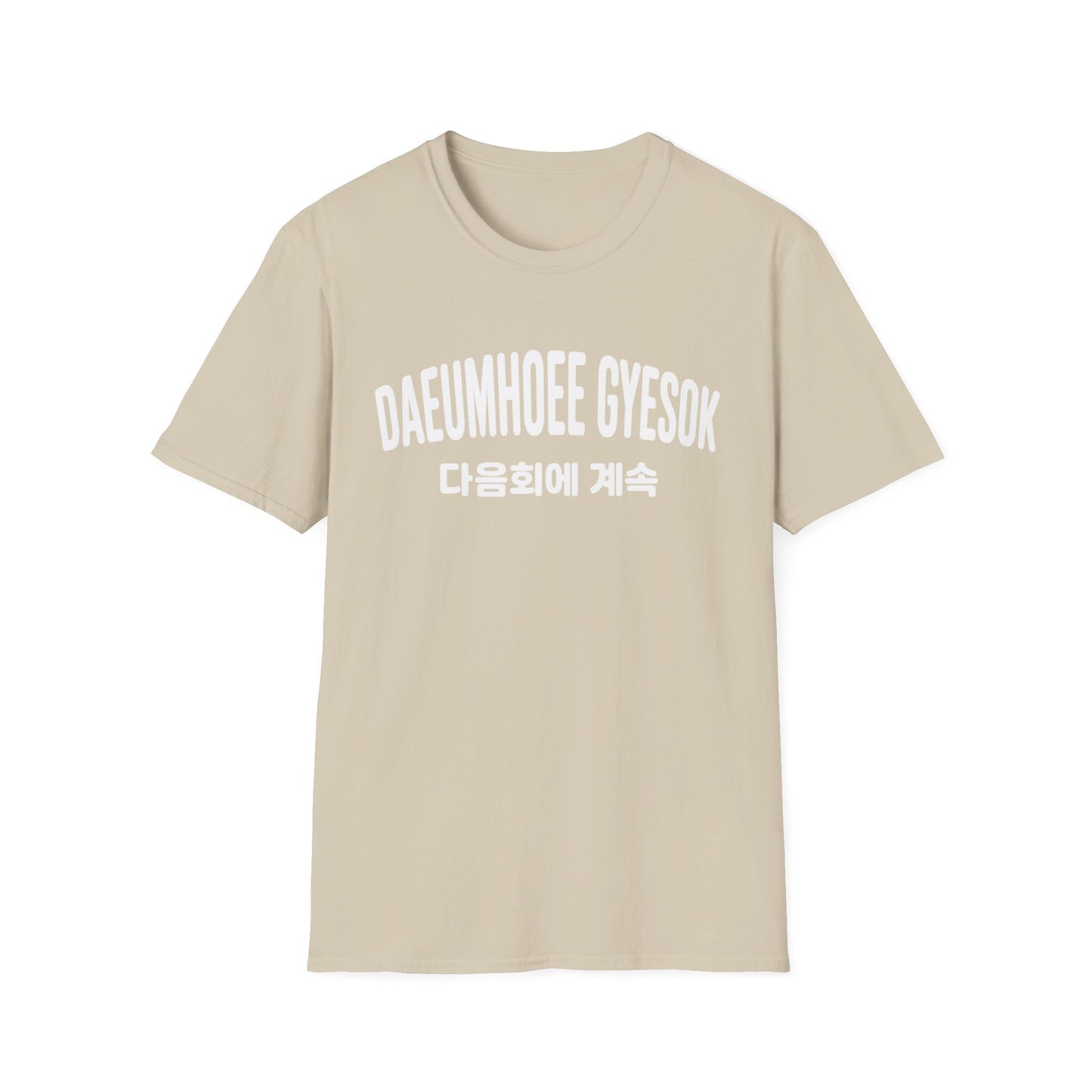 Korean Phrase Graphic T-Shirt — 다음회에 계속 (To Be Continued) Casual Tee