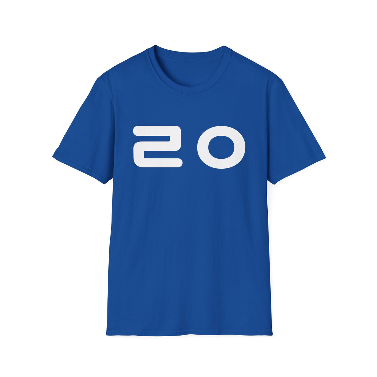 Minimal '20' Graphic T-Shirt — Retro Numeric Logo Tee