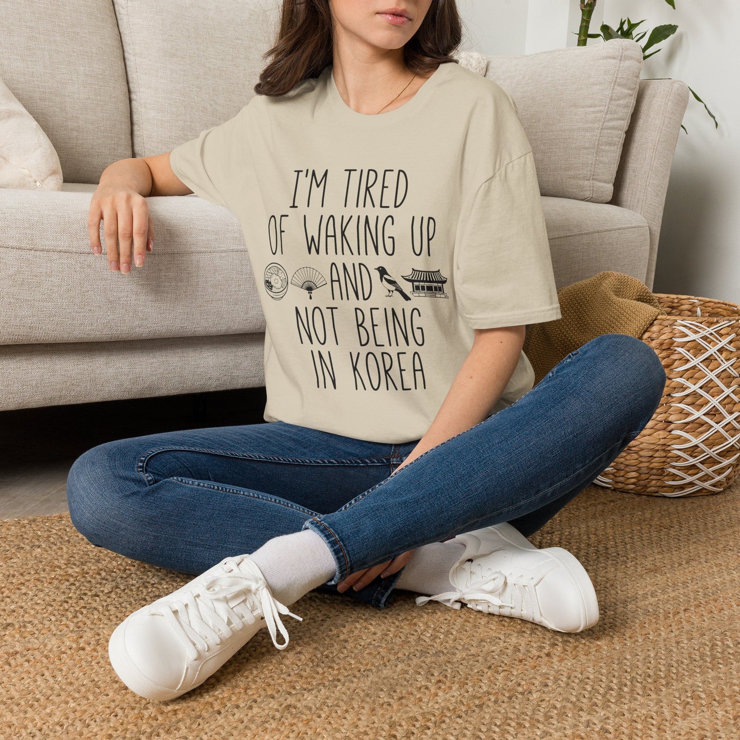 T-Shirt — "I'm Tired of Waking Up and Not Being in Korea" Korean Travel Tee