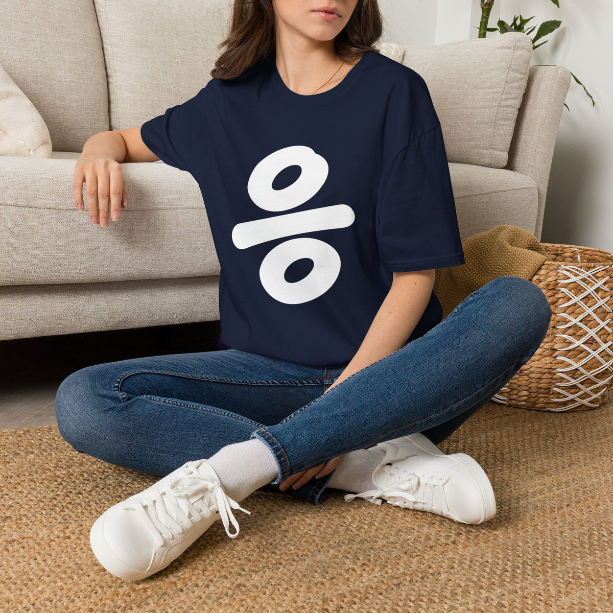 Percent Symbol Graphic T‑Shirt — Minimal Symbol Tee
