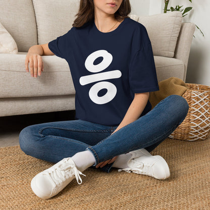 Percent Symbol Graphic T‑Shirt — Minimal Symbol Tee