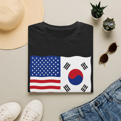 USA South Korea Flag T-Shirt – American & Korean Friendship Tee