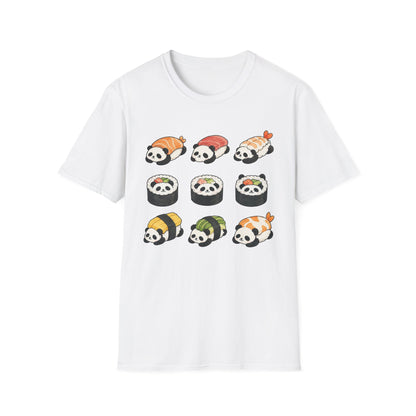 Sushi Panda T-Shirt — Cute Kawaii Sushi Roll Pandas Graphic Tee