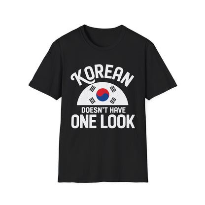 Korean Flag T‑Shirt — "Korean Doesn't Have One Look" Graphic Tee
