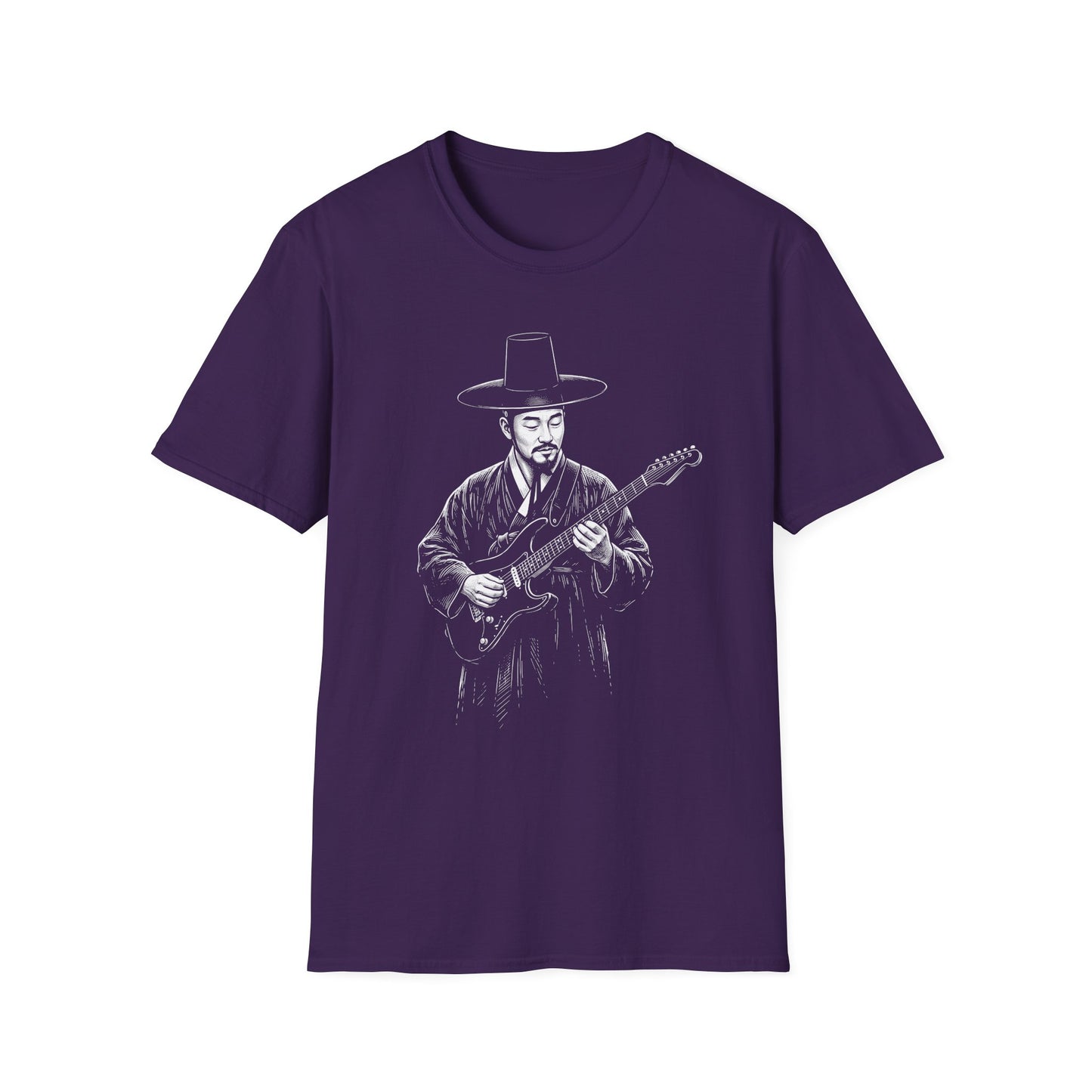 Guitarist in Hanbok T-Shirt — Korean Musician Graphic Tee