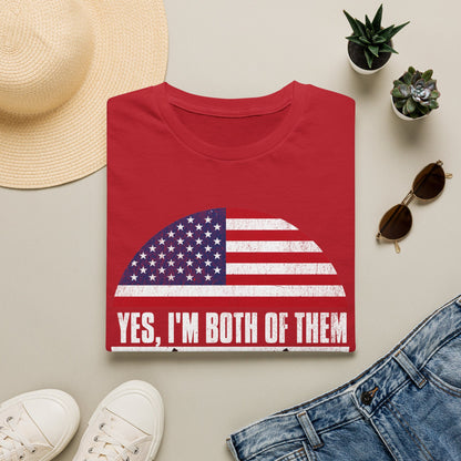 Yes, I'm Both of Them T-Shirt — USA & South Korea Flag Dual Heritage Tee