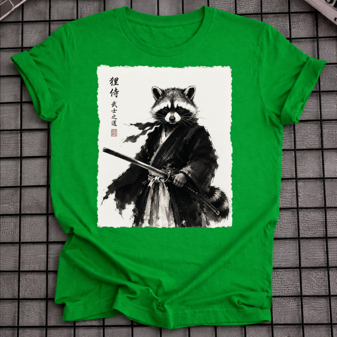 T-SHIRT „INK SAMURAI WASCHBÄR“
