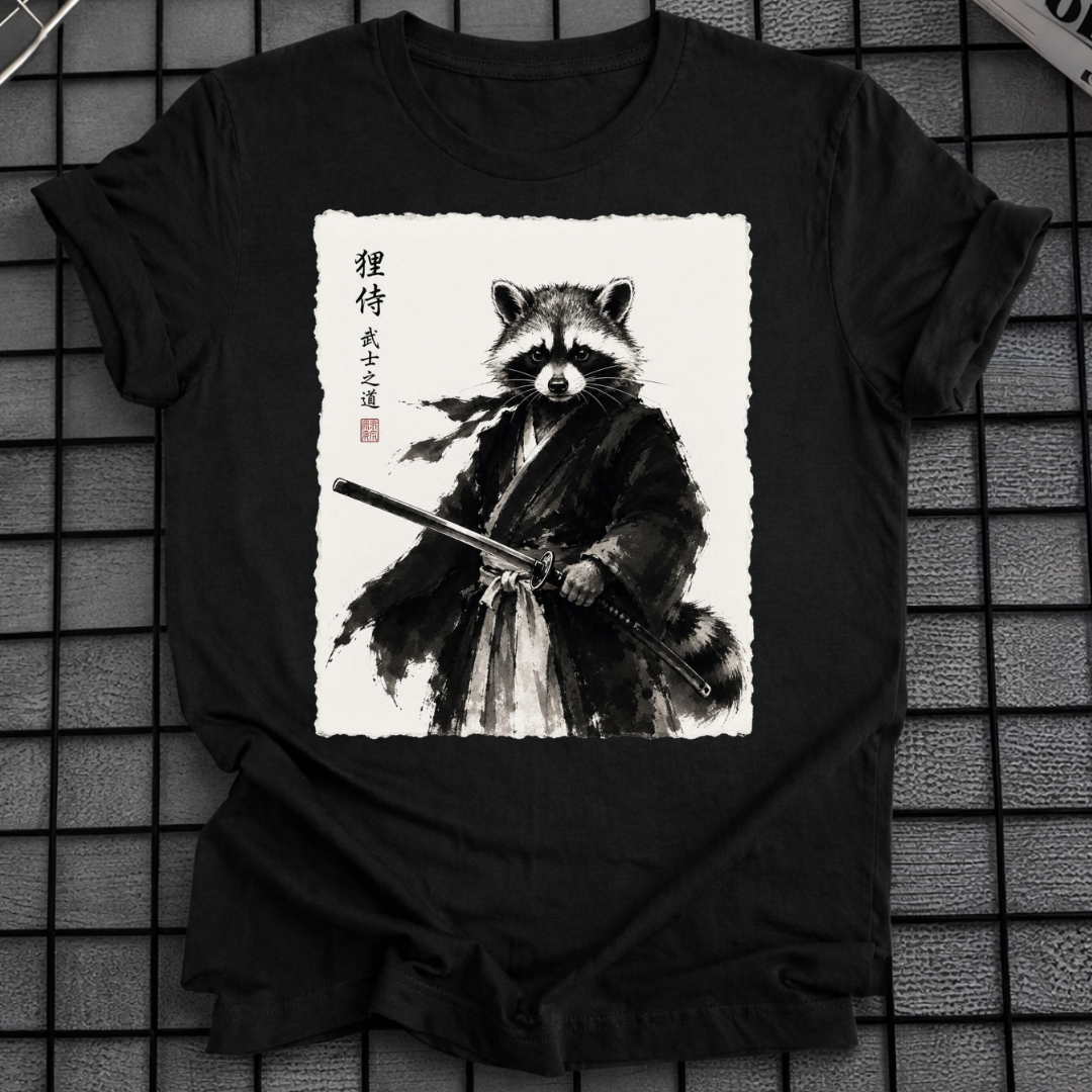 T-SHIRT „INK SAMURAI WASCHBÄR“
