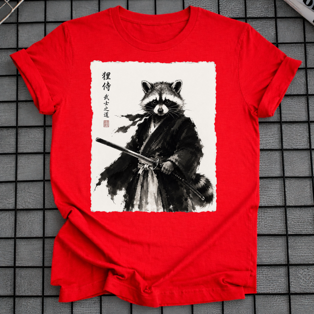 T-SHIRT „INK SAMURAI WASCHBÄR“
