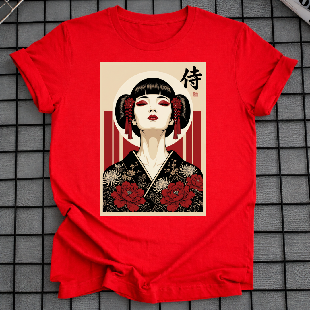 JAPANESE GEISHA PORTRAIT T-SHIRT
