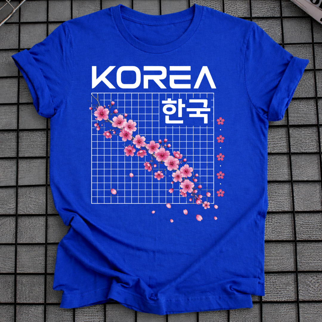 KOREA KIRSCHBLÜTEN-T-SHIRT