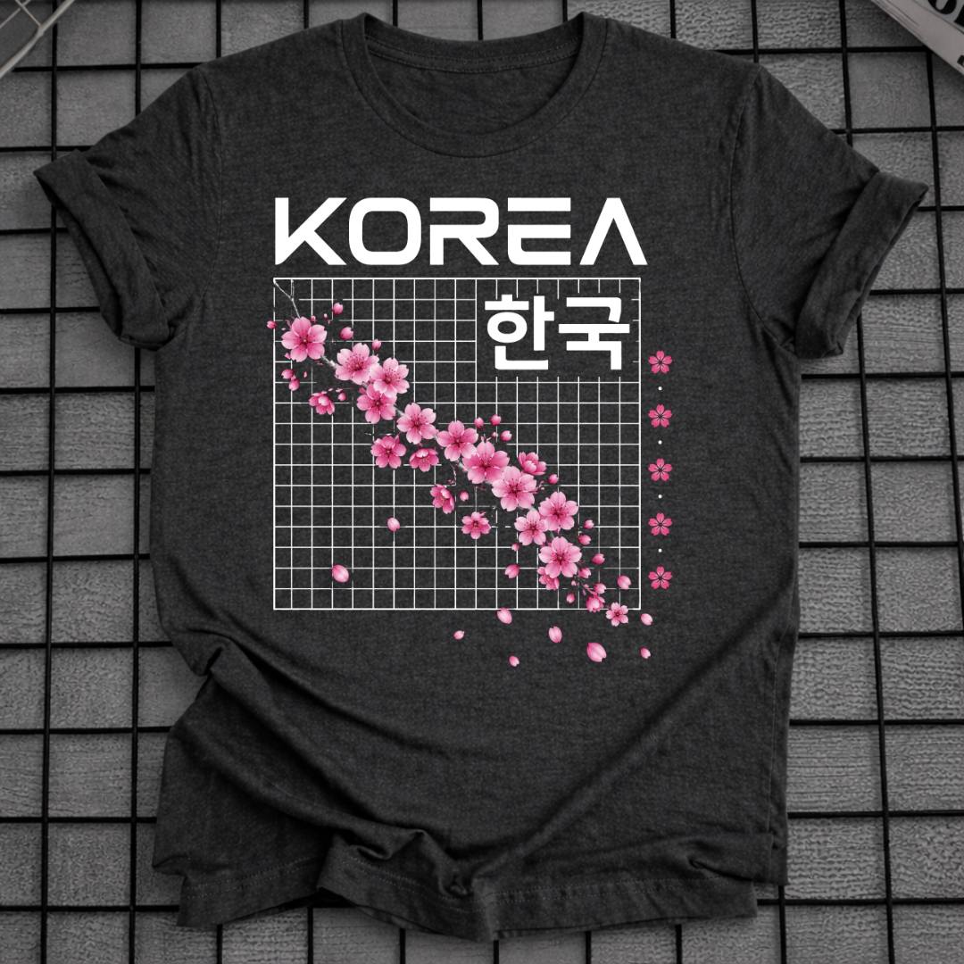 KOREA KIRSCHBLÜTEN-T-SHIRT