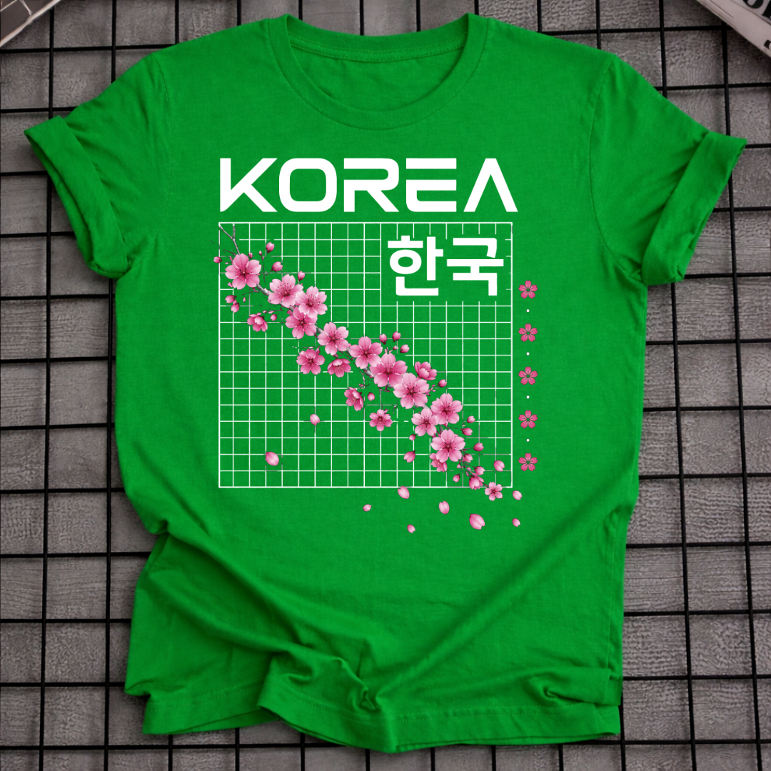 KOREA KIRSCHBLÜTEN-T-SHIRT