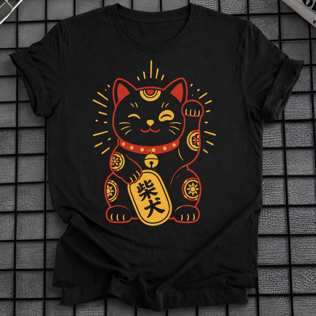 GLÜCKLICHER MANEKI NEKO T-SHIRT