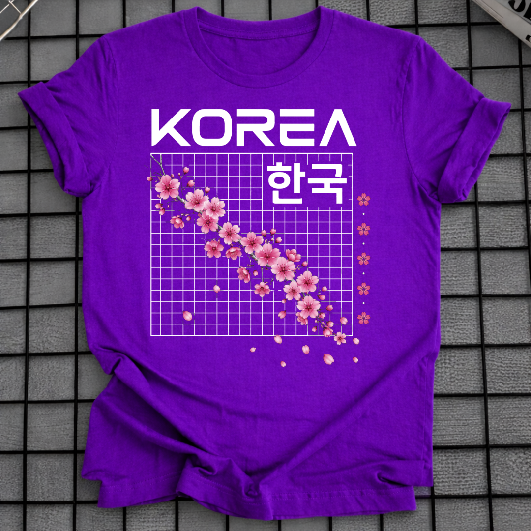 KOREA KIRSCHBLÜTEN-T-SHIRT