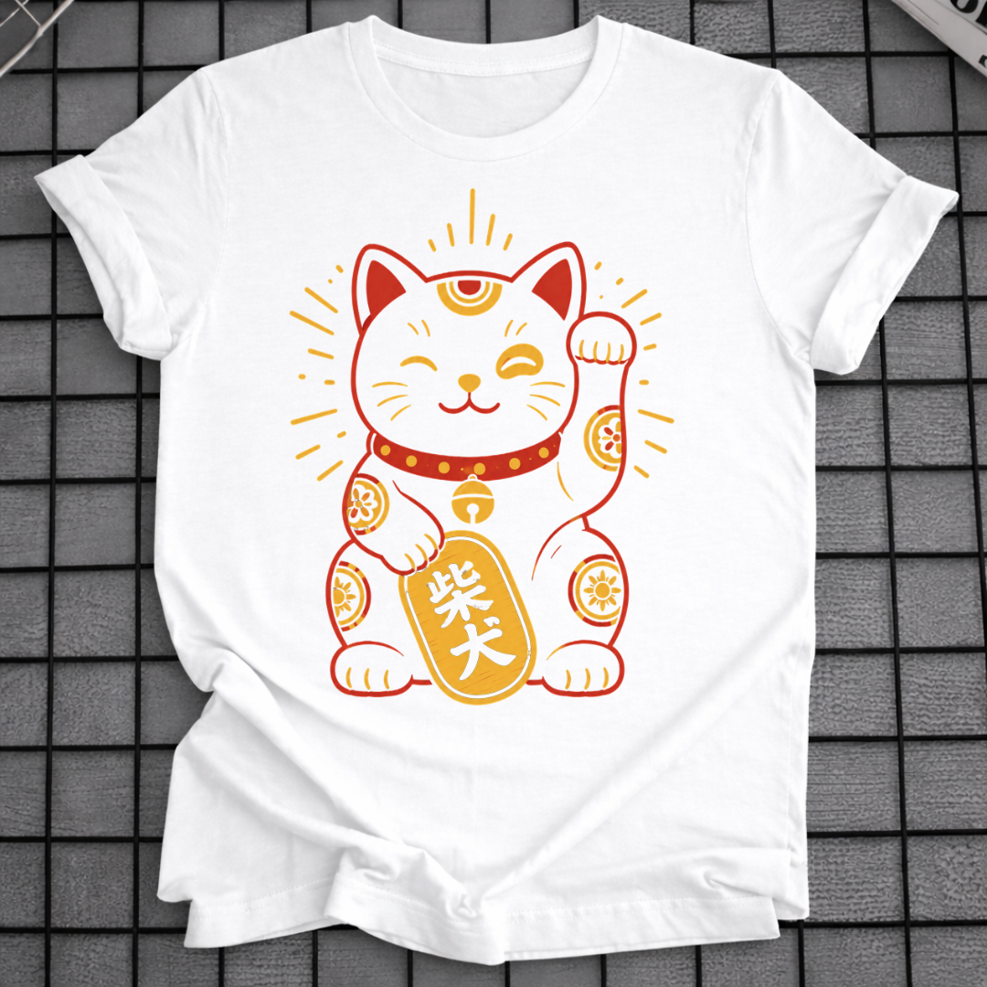 GLÜCKLICHER MANEKI NEKO T-SHIRT