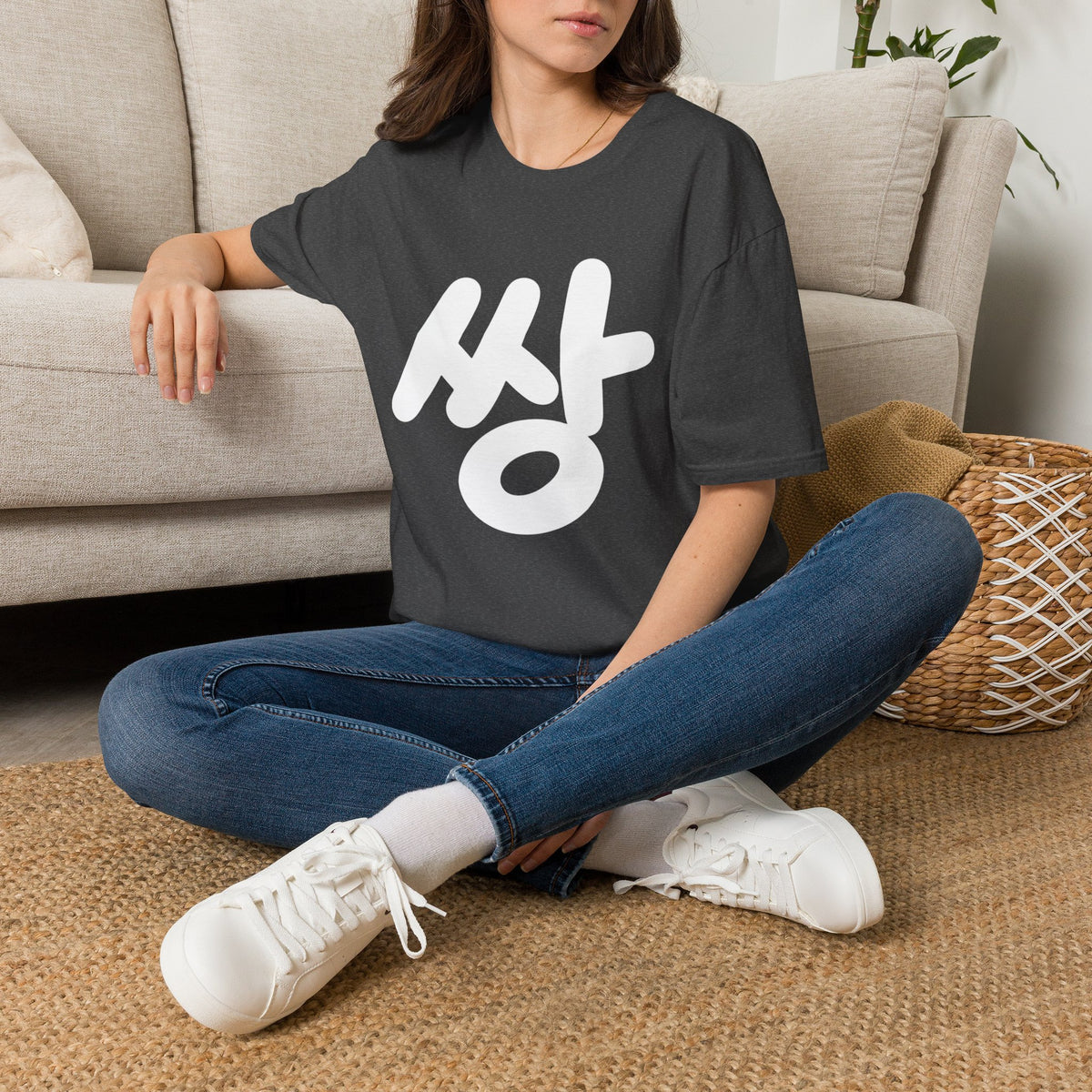 Korean 'ssang' Graphic T-Shirt — Bold Hangul Streetwear Tee