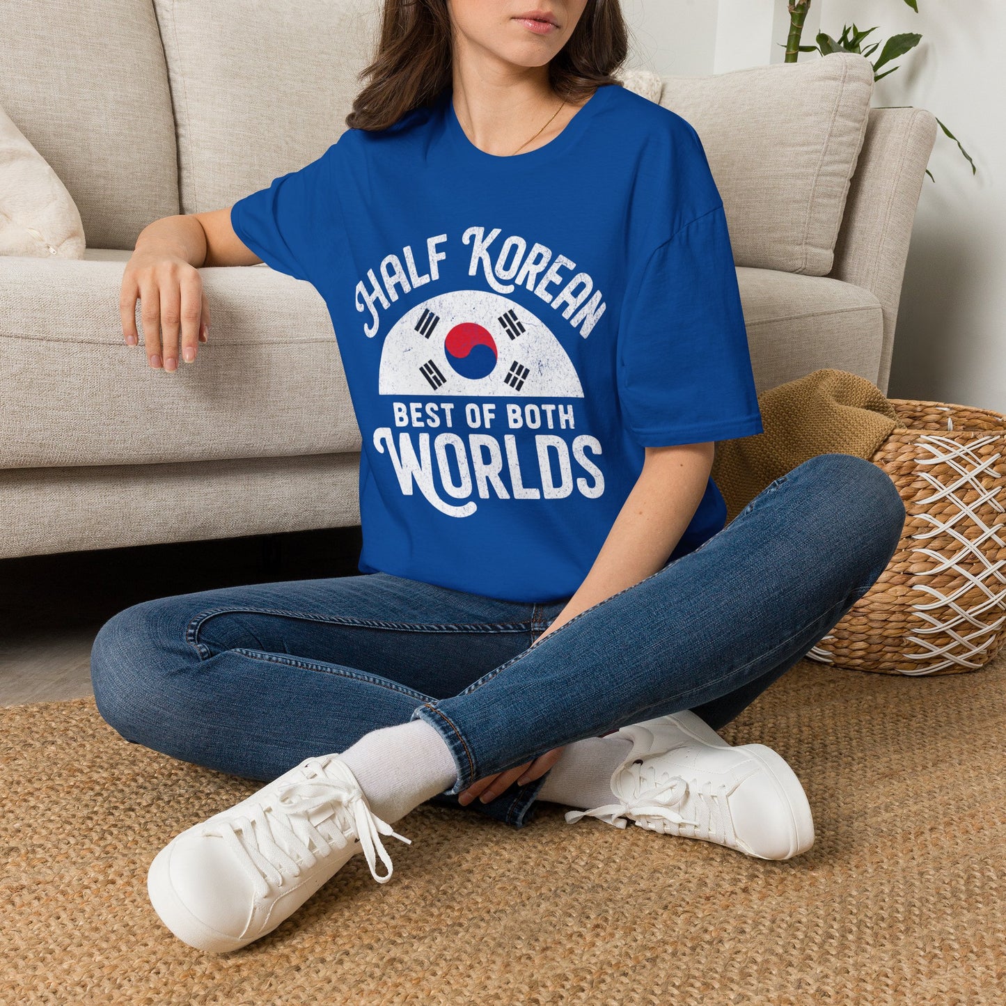 Half Korean T-Shirt — “Best of Both Worlds” Korean Flag Pride Tee