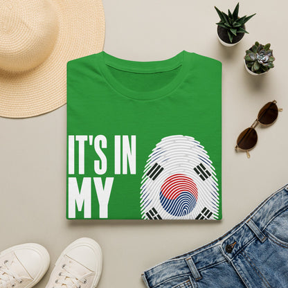 It's In My DNA T-Shirt — Korean Flag Fingerprint Tee