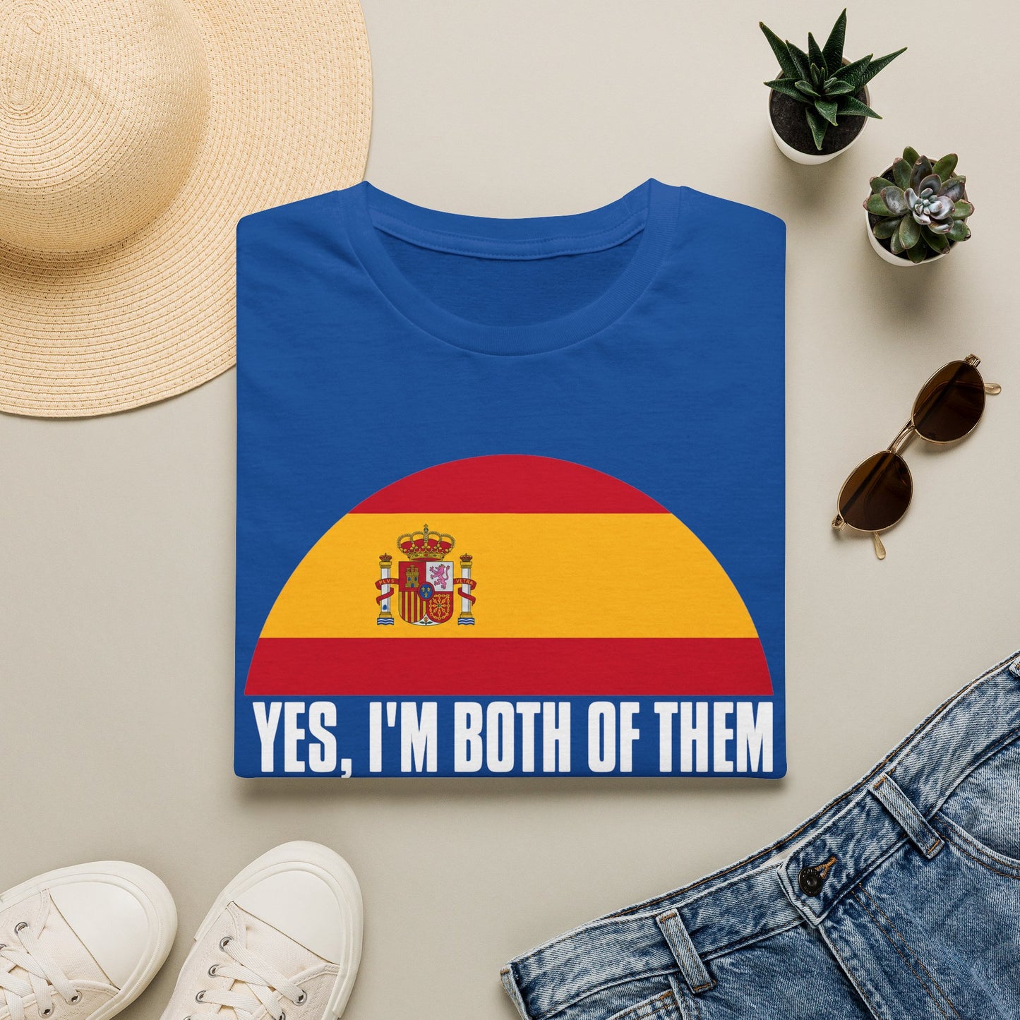 Yes, I'm Both Of Them Spanish Korean Flag T-Shirt